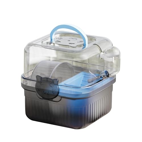 Fzaqwen Kleintier-Tragekoffer mit Wasserflasche, Zubehör für Outdoor-Sport, Blau Fzaqwen Kleintier-Tragekoffer mit Wasserflasche, Zubehör für Outdoor-Sport, Blau von Fzaqwen