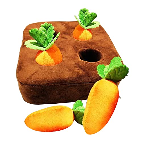 Fzaqwen Kreatives Plüschtier mit Karottenmotiv für Hunde, Erziehung Zur Eltern Kind Interaktion mit Gemüse Und Obst, Plüschtier Zum Ziehen Der Karotte für von Fzaqwen