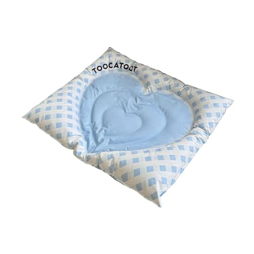 Fzaqwen Kühlmatte für Haustiere, Kühlkissen für Katzen, Verschleißfest, Bequem, Schlafunterlage für Hunde, Kühlmatte, Hellblau von Fzaqwen