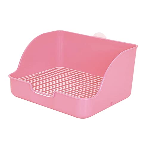 Fzaqwen Pee Pan Tray, Einfach zu Installierende Streu für Kleintiere, Einstreu, Käfig, Töpfchen, für Galesaur, Hamster, Meerschweinchen, Chinchillas, ROSA Fzaqwen Pee Pan Tray, Einfach zu Installierende Streu für Kleintiere, Einstreu, Käfig, Töpfchen, für Galesaur, Hamster, Meerschweinchen, Chinchillas, ROSA von Fzaqwen