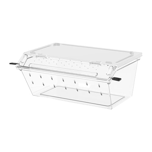 Fzaqwen Reptilienzuchtbox, Tierlebensraumkäfiggehäuse, Atmungsaktives Transparentes Reptilienterrarium für Seidenraupenschnecken, Weiß Fzaqwen Reptilienzuchtbox, Tierlebensraumkäfiggehäuse, Atmungsaktives Transparentes Reptilienterrarium für Seidenraupenschnecken, Weiß von Fzaqwen