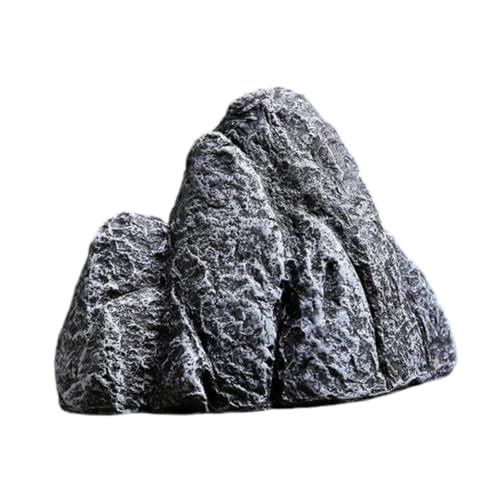 Fzaqwen Stein Aquarium Dekoration Tank Ornament Künstliche Tank Decor Aquascaping Rock für Terrarium Hof Rasen Garten, B von Fzaqwen