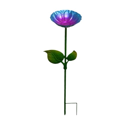 Fzaqwen Vogelbadschale mit Metallpfahl, Vogelfutterspender, Metall Blumen Vogelbadschalensockel für Garten, Außenbereich, Hinterhof, Rasendekoration, Blau Violett Fzaqwen Vogelbadschale mit Metallpfahl, Vogelfutterspender, Metall Blumen Vogelbadschalensockel für Garten, Außenbereich, Hinterhof, Rasendekoration, Blau Violett von Fzaqwen