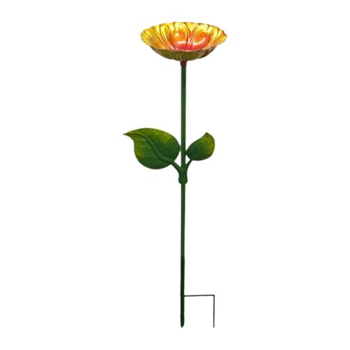 Fzaqwen Vogelbadschale mit Metallpfahl, Vogelfutterspender, Metall Blumen Vogelbadschalensockel für Garten, Außenbereich, Hinterhof, Rasendekoration, Gold-braun Fzaqwen Vogelbadschale mit Metallpfahl, Vogelfutterspender, Metall Blumen Vogelbadschalensockel für Garten, Außenbereich, Hinterhof, Rasendekoration, Gold-braun von Fzaqwen