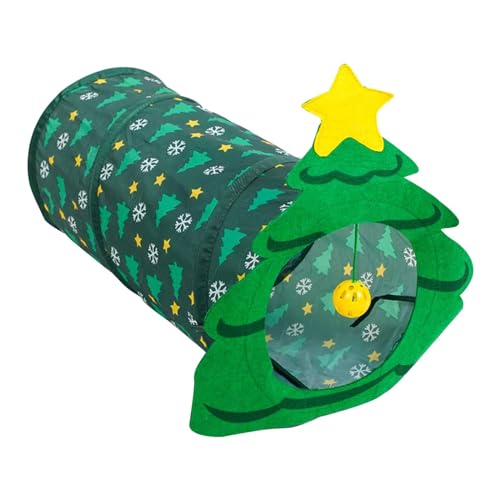 Fzaqwen Weihnachts Katzentunnel, Trainings Und Laufspielzeug mit Glockenball Fzaqwen Weihnachts Katzentunnel, Trainings Und Laufspielzeug mit Glockenball von Fzaqwen