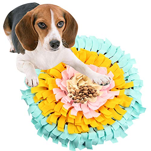 G-Tree Hund Snuffle Mat, Webstoff Feeding-Matte für Hunde (45x45cm), fördert die natürliche Nahrungssuche Fähigkeiten/Easy/Fun to Fill Entwurf/Durable und Maschine waschbar von G-Tree