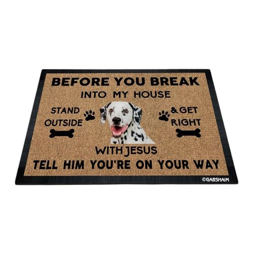 GABSHAIM Dalmatiner-Fußmatte, lustiger Hund, Willkommens-Bodenmatte, Eingangstür, dekorative Matte, Teppich, 60 x 40 cm GABSHAIM Dalmatiner-Fußmatte, lustiger Hund, Willkommens-Bodenmatte, Eingangstür, dekorative Matte, Teppich, 60 x 40 cm von GABSHAIM