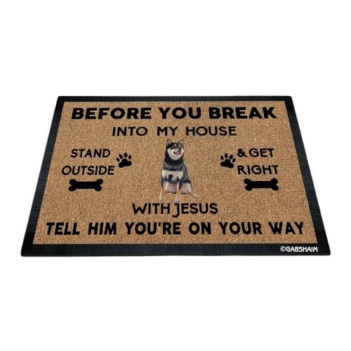 GABSHAIM Fußmatte Shiba Inu, lustiger Hund, Welpe, Haustier, Willkommens-Fußmatte, Eingangstür, Dekoration, Bodenmatte, Teppich für Hundeliebhaber, 60 x 40 cm GABSHAIM Fußmatte Shiba Inu, lustiger Hund, Welpe, Haustier, Willkommens-Fußmatte, Eingangstür, Dekoration, Bodenmatte, Teppich für Hundeliebhaber, 60 x 40 cm von GABSHAIM