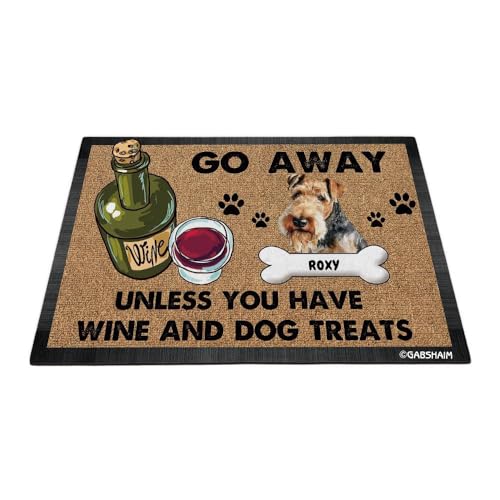 GABSHAIM Fußmatte mit lustigem Welsh Terrier, Motiv: Welsh Terrier, personalisierbar, für Eingangstür, 60 x 40 cm GABSHAIM Fußmatte mit lustigem Welsh Terrier, Motiv: Welsh Terrier, personalisierbar, für Eingangstür, 60 x 40 cm von GABSHAIM