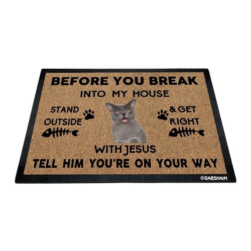 GABSHAIM Fußmatte mit lustiger Katze, Willkommens-Bodenmatte, Eingangstür, Dekoration, 69,8 x 45 cm GABSHAIM Fußmatte mit lustiger Katze, Willkommens-Bodenmatte, Eingangstür, Dekoration, 69,8 x 45 cm von GABSHAIM