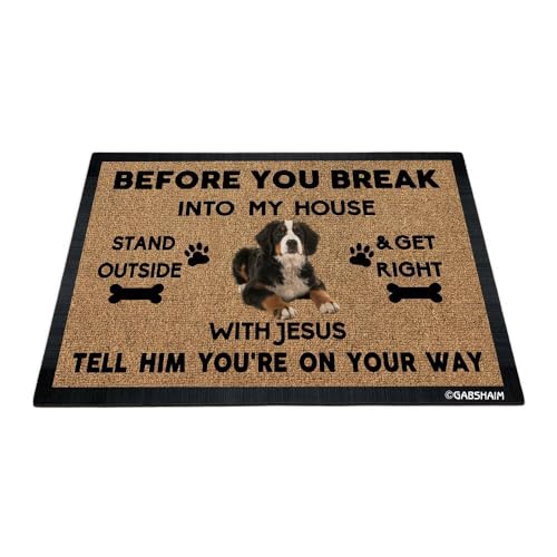 GABSHAIM Fußmatte mit niedlichem Berner Berg, lustiger Hund, Welpe, Haustier, Willkommens-Fußmatte, Eingangstür, dekorative Bodenmatte, Teppich für Hundeliebhaber, 60 x 40 cm GABSHAIM Fußmatte mit niedlichem Berner Berg, lustiger Hund, Welpe, Haustier, Willkommens-Fußmatte, Eingangstür, dekorative Bodenmatte, Teppich für Hundeliebhaber, 60 x 40 cm von GABSHAIM