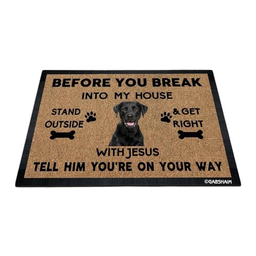 GABSHAIM Fußmatte mit niedlichem Labrador, lustiger Hund, Welpe, Haustier, Willkommens-Fußmatte, Eingangstür, Dekoration, Bodenmatte, Teppich für Hundeliebhaber, 89,9 x 60,9 cm GABSHAIM Fußmatte mit niedlichem Labrador, lustiger Hund, Welpe, Haustier, Willkommens-Fußmatte, Eingangstür, Dekoration, Bodenmatte, Teppich für Hundeliebhaber, 89,9 x 60,9 cm von GABSHAIM