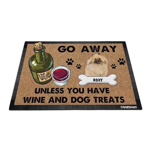 GABSHAIM Lustige Fußmatte mit Zwergspitz, personalisierbar, für Eingangstür, 60 x 40 cm GABSHAIM Lustige Fußmatte mit Zwergspitz, personalisierbar, für Eingangstür, 60 x 40 cm von GABSHAIM