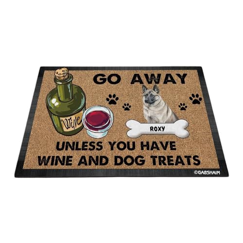 GABSHAIM Lustige norwegische Elchhund-Fußmatte, personalisierbar, Aquarell, Hund, Willkommensdekoration, Fußmatte "Go Away Unless You Have Treats", Bodenmatte für Eingangstür, 69,8 x 45 cm GABSHAIM Lustige norwegische Elchhund-Fußmatte, personalisierbar, Aquarell, Hund, Willkommensdekoration, Fußmatte "Go Away Unless You Have Treats", Bodenmatte für Eingangstür, 69,8 x 45 cm von GABSHAIM