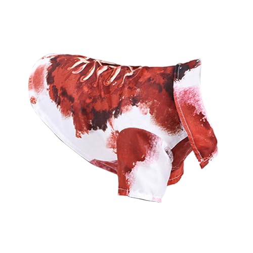 GADAW Gruseliges Blut Halloween Outfit Für Haustiere Bequemes 2-beiniges Blutiges Hemd Festival Ferien Hundekostüm Outfit von GADAW