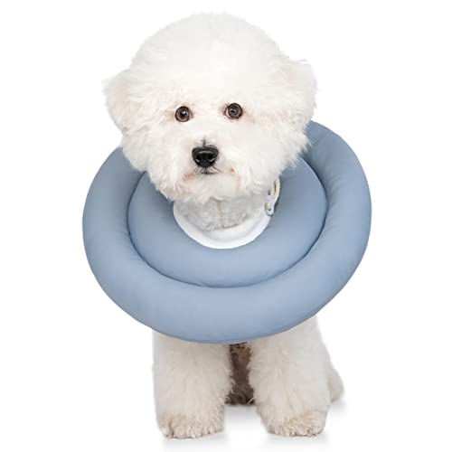 Elizabethan Halsband, wasserabweisend, weich, verstellbar, Schutzkegel nach Operationen für Hunde und Katzen, wasserdichtes Genesungskegel-Halsband, blockiert Nicht die Sicht, E-Halsband (S) von GAGABODY