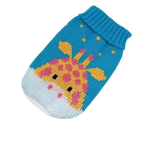 GAGALU Jersey de Perros Ropa De Perro De Invierno Ropa De Suéter De Navidad Cálido Ropa De Mascota-Jirafa Azul-Sg von GAGALU