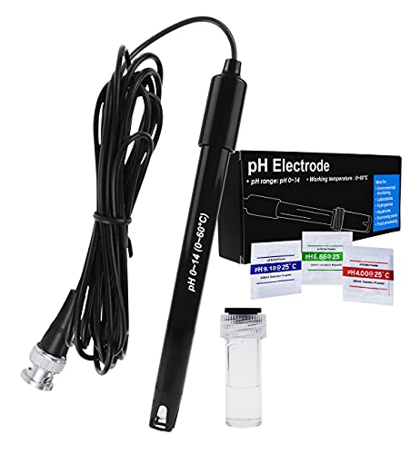 GAIN EXPRESS 0-14 pH Electrode Probe BNC Connection, 300 cm Cable for pH Meter Test Sensor, Replacement Kit for Aquarium Hydroponics Plant Pool Spa Tester (300 cm Long Cable) von GAIN EXPRESS