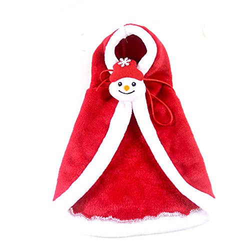1 x Weihnachts-Katzen-Kleidungsumhang mit Hut, Umhang, Kostüm, Hundekleidung, festliche Geschenke für Katzen und Hunde von GAKIN
