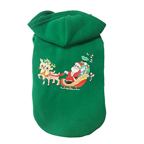 1 x Weihnachtskostüm Haustierkleidung Hundekleidung mit Hut Festliche Geschenke Xmas Verkleidung Warm Party Anzug von GAKIN