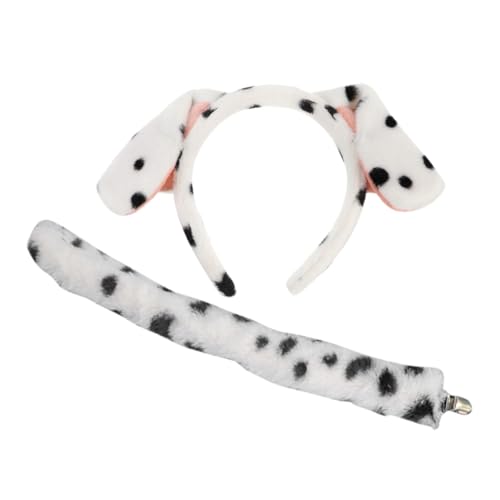 GALPADA 1 Satz Cartoon Welpen Haarband Hundeohren Haarreif Hundeschwanz Haarschmuck Hundezubehör für mittelgroße Hunde Mähne Zeigen Körperpflege Ohren Stirnband Tierstirnband Stoff von GALPADA