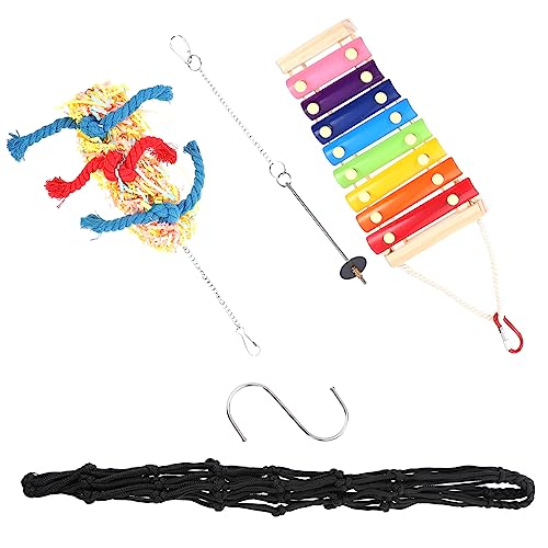 GALPADA 1 Satz Hühnerspielzeug Küken Kükenspielzeug groß Hühnerfutterspielzeug Bird Toys Chicken Feeder Haustier-Huhn- Hahn und Henne Baumwollseil von GALPADA