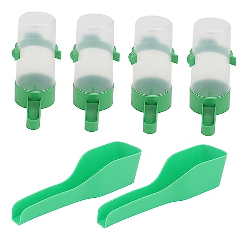 GALPADA 1 Satz Vogeltränke Spender Kaninchen Käfig Automatische Haustierfuttermittel Brunnen Trinker Schüssel Vogel Wasser Behälter Hirse Haustierbedarf Haustierwasserschale Plastik Green von GALPADA