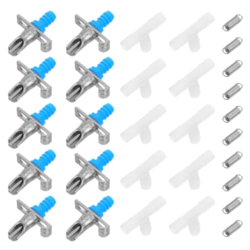 GALPADA 10Sätze Kaninchen Wasserspender Set Metall Trinkbrunnen für Kleintiere Spritzwassergeschützt Langlebig Installieren für Hasen und Meerschweinchen von GALPADA