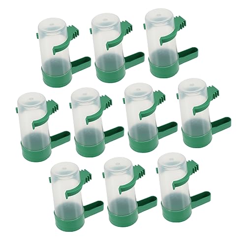 GALPADA 10Stücke Vogel Wasserspender Automatische Tränke Für Papageien Wellensittiche Und Andere Haustierzubehör Auslaufsicher Für Vogelkäfige von GALPADA