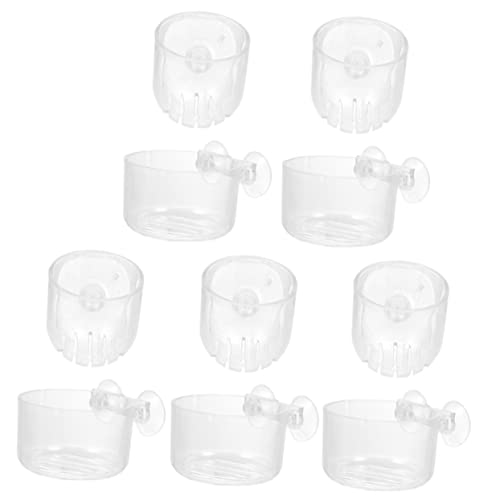 GALPADA 10Stücke Wasserpflanzen Töpfe Mit Saugnäpfen Aquarien Deko Und Pflanzenschalen Für Aquarienpflanzen Für Wasserpflanzen Im Fischbecken von GALPADA