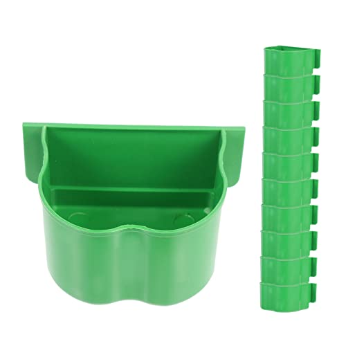 GALPADA 15 Stück Futterbox für Papageien Elster Vogelhäuschen im Käfig Vogelkäfig Hirse vogelfutterspender vogelfutterhäuschen Kleiner Vogelfutterhalter Papageienfütterung Plastik Green von GALPADA