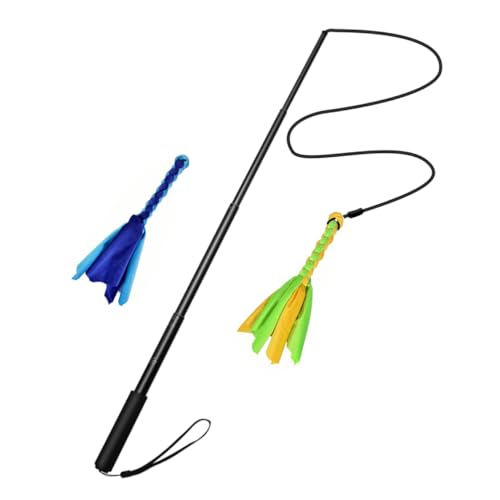 GALPADA 1Satz Ausziehbarer Teaser Stick Interaktives Flirt Pole Für Katzen Ersatzköpfen Für Training Und Spielspaß Im Freien GALPADA 1Satz Ausziehbarer Teaser Stick Interaktives Flirt Pole Für Katzen Ersatzköpfen Für Training Und Spielspaß Im Freien von GALPADA