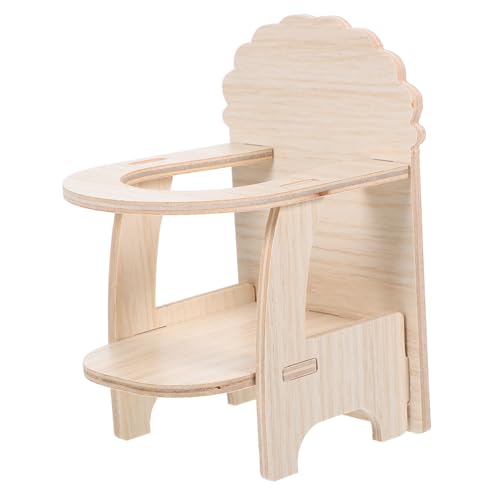 GALPADA 1Satz Handgefertigter Holz Hamsterstuhl Mit Ablagetablett Hochstuhl Für Hamster Kompakter Miniaturstuhl Haustier Zubehör Für Hamster Und Kleine Nager GALPADA 1Satz Handgefertigter Holz Hamsterstuhl Mit Ablagetablett Hochstuhl Für Hamster Kompakter Miniaturstuhl Haustier Zubehör Für Hamster Und Kleine Nager von GALPADA