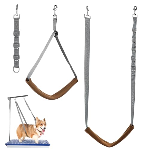 GALPADA 1Satz Hundepflege Rückhaltegurte Verstellbare Haustier Bauchgurte mit Drehclip für Sichere und Flexible Fellpflege Einsetzbar für Verschiedene von GALPADA