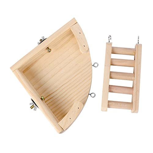 GALPADA Hamster Spielzeug Holzleiter für Klettern Kleiner Leiter für Hamster und Kleintiere Haustier Aktivitätsstruktur und Langlebig Fördert Bewegung und Spiel von GALPADA