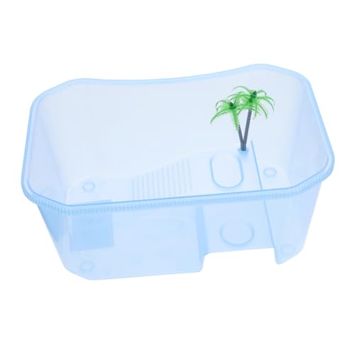 GALPADA Reptilien-haustierbox - Schildkrötenbecken Mit Einstreu Schildkröten-Dock Mini-schildkrötenbecken Schildkröten-wohnbecken von GALPADA