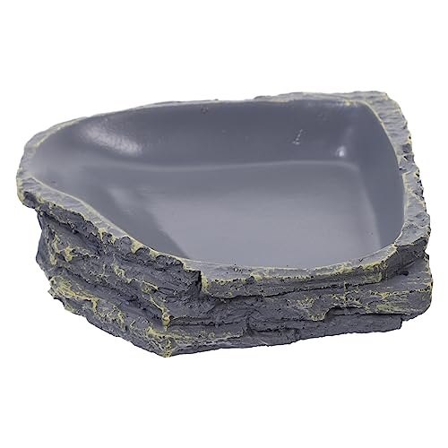 GALPADA 1Stück Reptilienfütterungsschale aus Robustem Harz Naturstein Design für Schildkröten Eidechsen und Geckos Wasserschale für Haustiere zu Reinigen und Langlebig GALPADA 1Stück Reptilienfütterungsschale aus Robustem Harz Naturstein Design für Schildkröten Eidechsen und Geckos Wasserschale für Haustiere zu Reinigen und Langlebig von GALPADA