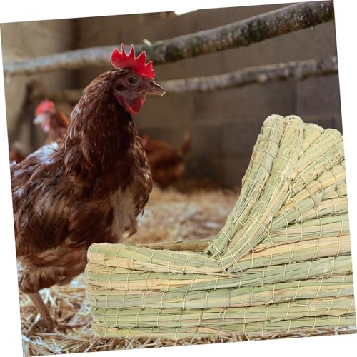 GALPADA 2 STÜCK Teiliges Hühnernest aus Natürlichem Stroh Gewebtes Schlafbett für Kleine Haustiere rutschfeste Bequeme Nistplätze im Hausschuh Design für Hühner und Kleintiere zum GALPADA 2 STÜCK Teiliges Hühnernest aus Natürlichem Stroh Gewebtes Schlafbett für Kleine Haustiere rutschfeste Bequeme Nistplätze im Hausschuh Design für Hühner und Kleintiere zum von GALPADA