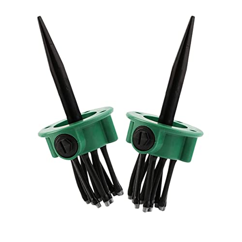 GALPADA 2 Sätze 360 Automatischer Sprinkler Rasenbewässerungssprinkler Schwingregner Erweiterbar Wassermerkmal Düse Schlag Sprinkler Garten Sprinkler Gartenwassersprinkler Green Plastik von GALPADA