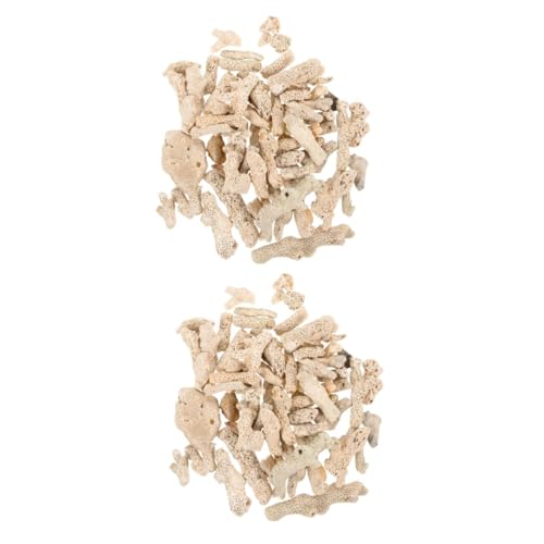 GALPADA 2 Sätze Natürlicher Korallenknochensand Filtermedium für Aquarium und Teich Langlebiges Filtermaterial zur Wasserfiltration Sicher für Süß Salzwasserfische mit Netzbeutel von GALPADA