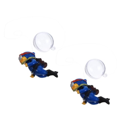 GALPADA 2 Stück Aquarium Dekoration Schwimmender Taucher PVC Figur mit Saugnapf Glatte Oberfläche Sicher für Fischarten Einzigartiges Aquarium Zubehör für Kleine und Große Aquarien von GALPADA