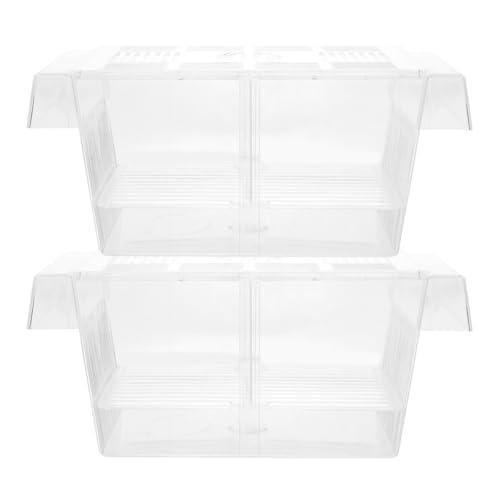 GALPADA 2stücke Aquarium Zuchtbox Mit Trennwand Für Fische Und Schildkröten Saugnäpfen Robustem Für Isolation Und Schutz Von Jungfischen Und Eiern GALPADA 2stücke Aquarium Zuchtbox Mit Trennwand Für Fische Und Schildkröten Saugnäpfen Robustem Für Isolation Und Schutz Von Jungfischen Und Eiern von GALPADA