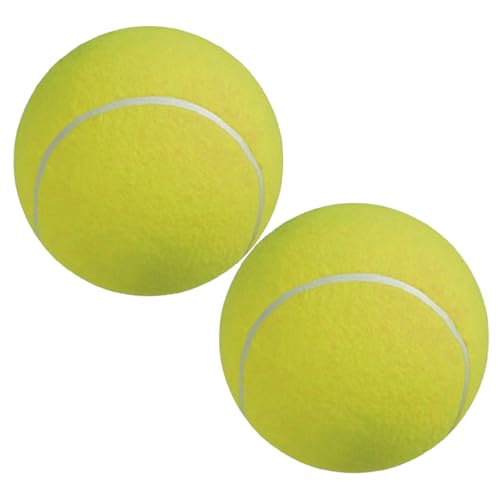 GALPADA 2 Stück Aufblasbarer Großer Tennisball Gummi Outdoor spielball Strapazierfähiges Pet kauspielzeug mit Gasnadel Sanft und Flexibel für Hunde von GALPADA