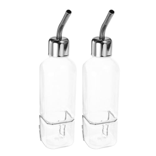 GALPADA 2 Stück Automatischer Hängender Wasserspender für Haustiere Auslaufsicherer Transparenter Trinkbrunnen mit Weichem Praktischer Wasserhalter für Hunde und Kleine Tiere von GALPADA