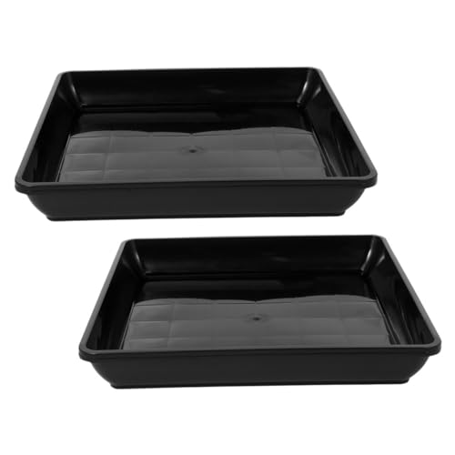 GALPADA 2stücke Kunststoff Untersetzer Für Blumentöpfe Rechteckige Tropfschalen Für Zimmerpflanzen wasserdichte Pflanzenteller Für Effektive Wasserableitung Und Pflege Ihrer Pflanzen von GALPADA