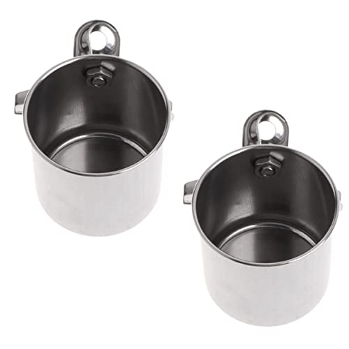 GALPADA 2 Stück Edelstahl Futternapf Langlebig rutschfest Geeignet für Papageien und Kleine Vögel Vogelkäfig Futter Wasserschale Robust Leicht zu Reinigen Praktische Käfig zubehör GALPADA 2 Stück Edelstahl Futternapf Langlebig rutschfest Geeignet für Papageien und Kleine Vögel Vogelkäfig Futter Wasserschale Robust Leicht zu Reinigen Praktische Käfig zubehör von GALPADA