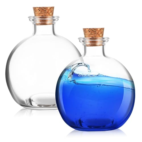 GALPADA 2 Stück Glas terrarien mit Korkverschluss Rundes Hydroponik Pflanzen Behälter Robustes Glasgefäß für Moos Mini Landschaften Vielseitige Pflanzendekoration GALPADA 2 Stück Glas terrarien mit Korkverschluss Rundes Hydroponik Pflanzen Behälter Robustes Glasgefäß für Moos Mini Landschaften Vielseitige Pflanzendekoration von GALPADA