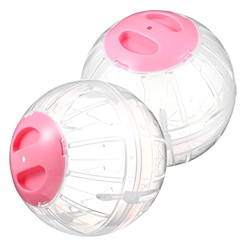 GALPADA 2 Stück Hamster Sportball Critter lautloses Hamsterrad Hängematte Zwerghamsterball Hamster hamsterspielzeug Joggingbälle für Hamster Übungsbälle für Haustiere Plastik von GALPADA