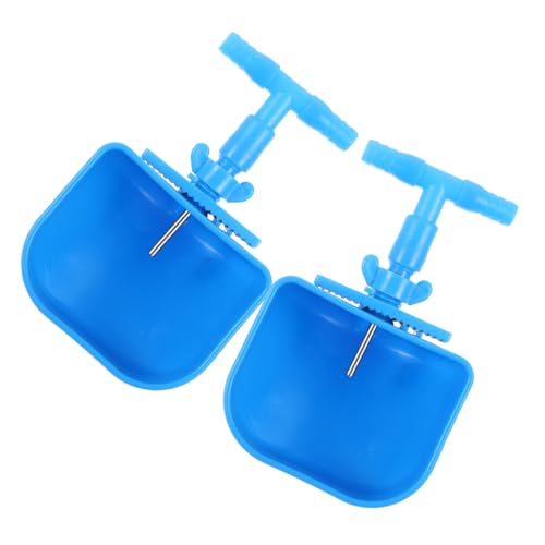 GALPADA 2 Stück Kaninchen-wasserbrunnen Deckel Hydro Wasserspender Isoliert Wellensittich-futterspender Hamster Käfig Wurf Automatisch Wasserflaschen Heu Coop Haustier Blue Plastik von GALPADA