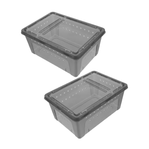 GALPADA 2 Stück Kunststoff Spinnen Terrarium Aufzuchtbox mit Deckel Kleines Reptilien Brut und Futterbehältnis Tragbarer Lebensraum für Skorpione Geckos Eidechsen Frösche Ausbruchsicher GALPADA 2 Stück Kunststoff Spinnen Terrarium Aufzuchtbox mit Deckel Kleines Reptilien Brut und Futterbehältnis Tragbarer Lebensraum für Skorpione Geckos Eidechsen Frösche Ausbruchsicher von GALPADA